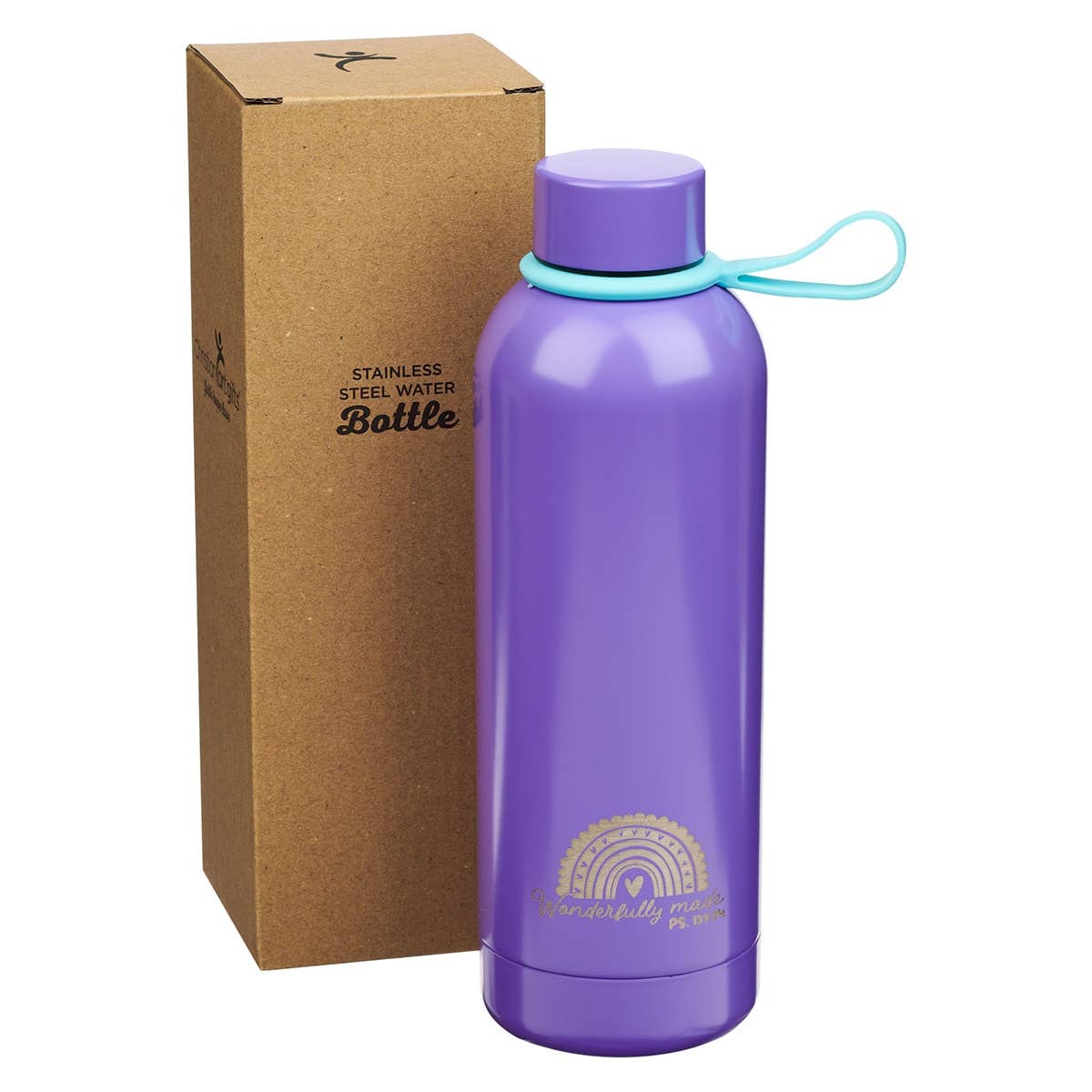 Water Bottle SS Stickers Purple Wonderfully Made Ps. 139:14