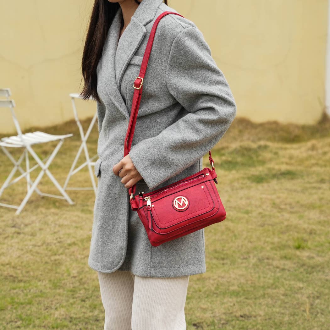 Elaina Crossbody Handbag Vegan Leather Women's by Mia K