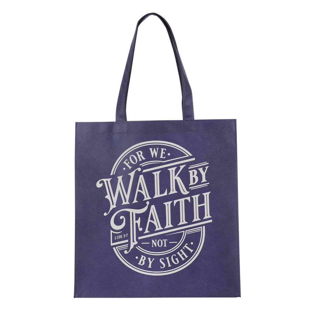 Tote Navy Walk by Faith 2 Cor. 5:7
